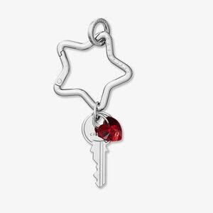 casetify - Charm Keychain - Twinkle Star - Ruby Red